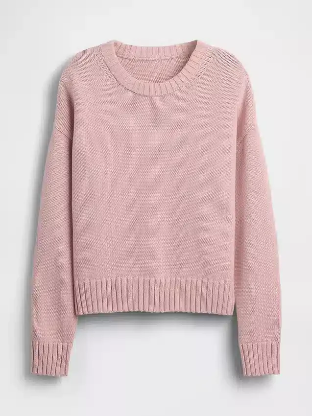 100% katoenen oversized cropped trui