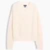 100% katoenen oversized trui met V-hals en shaker-steek