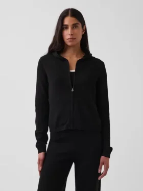 100% katoenen relaxte hoodie met rits