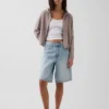 100% katoenen relaxte hoodie met rits