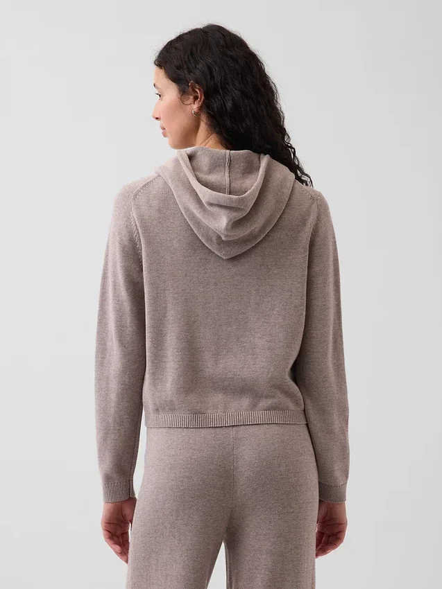 100% katoenen relaxte hoodie met rits
