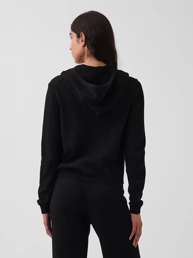 100% katoenen relaxte hoodie met rits