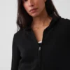 100% katoenen relaxte hoodie met rits