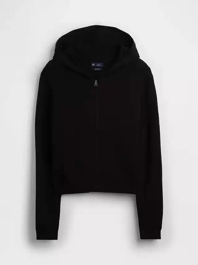 100% katoenen relaxte hoodie met rits