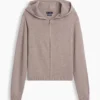100% katoenen relaxte hoodie met rits