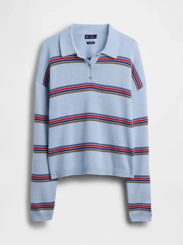 100% katoenen relaxte Polo-trui