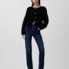 100% katoenen sweaterjasje met textuur