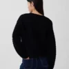 100% katoenen sweaterjasje met textuur