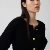 100% katoenen sweaterjasje met textuur
