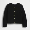 100% katoenen sweaterjasje met textuur