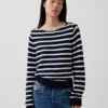100% katoenen trui met relaxte bootnek