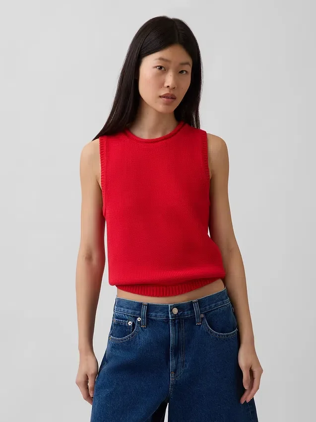 100% katoenen trui-vest