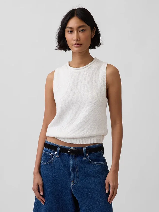 100% katoenen trui-vest