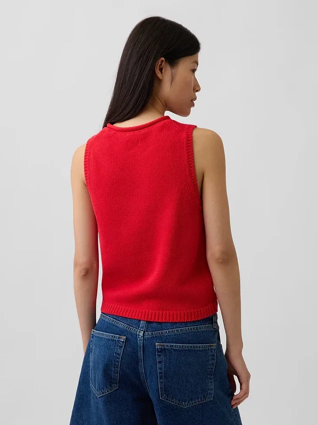 100% katoenen trui-vest