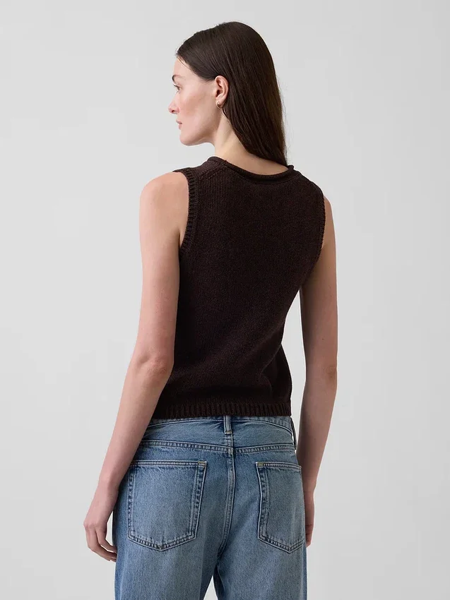 100% katoenen trui-vest
