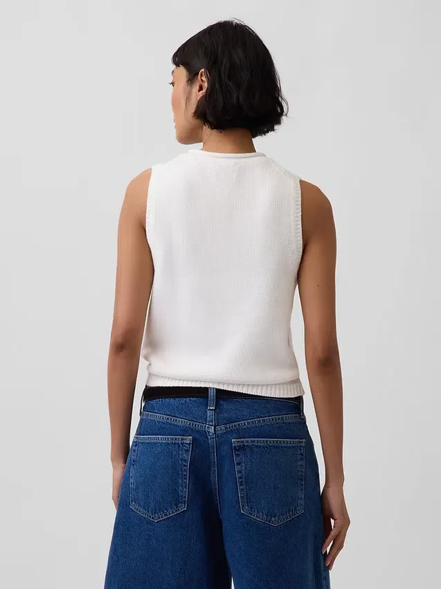100% katoenen trui-vest