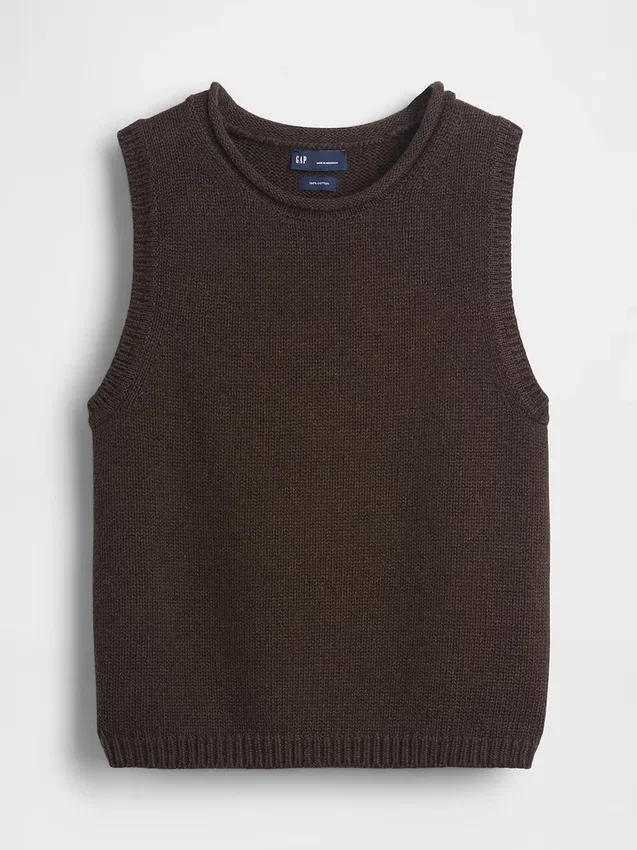 100% katoenen trui-vest