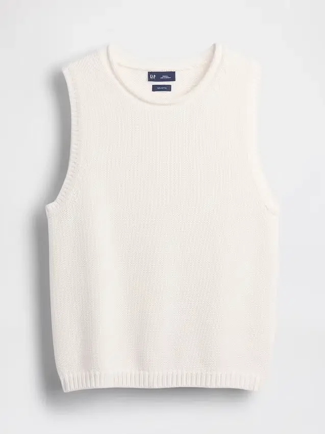 100% katoenen trui-vest
