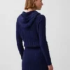 100% katoenen vest met rits en kabelpatroon