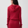 100% katoenen vest met rits en kabelpatroon