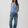 100% katoenen vest met zakken
