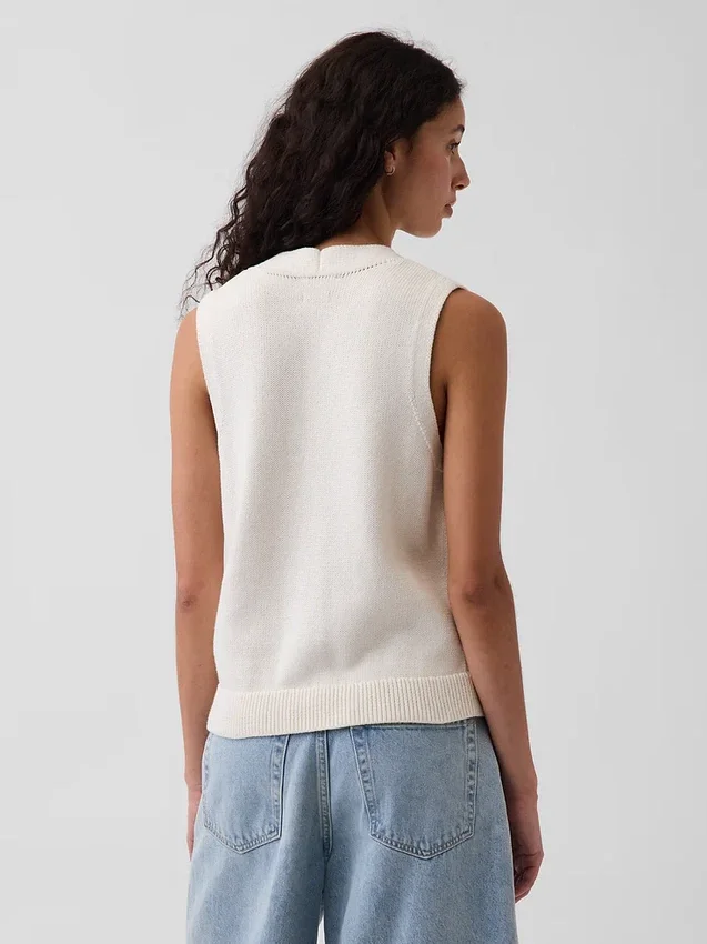 100% katoenen vest met zakken