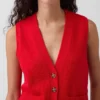100% katoenen vest met zakken