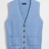 100% katoenen vest met zakken