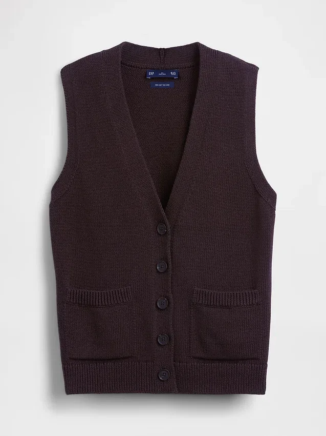 100% katoenen vest met zakken