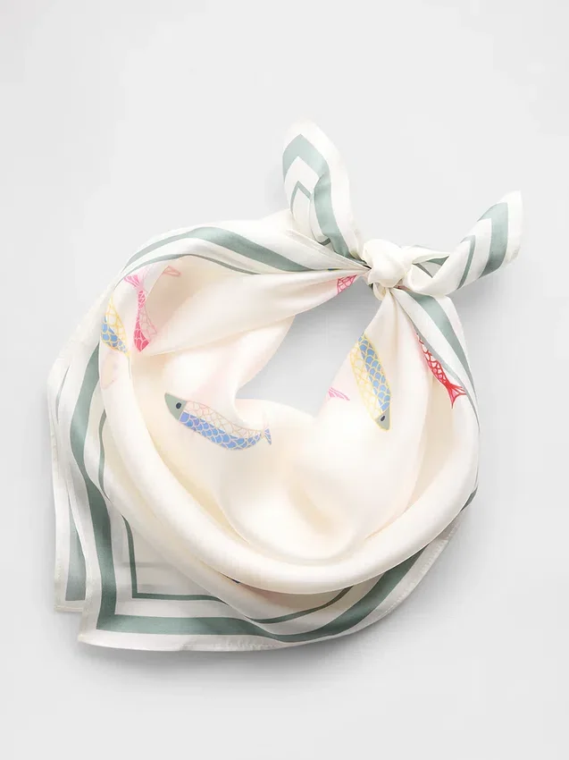100% zijden oversized bandana