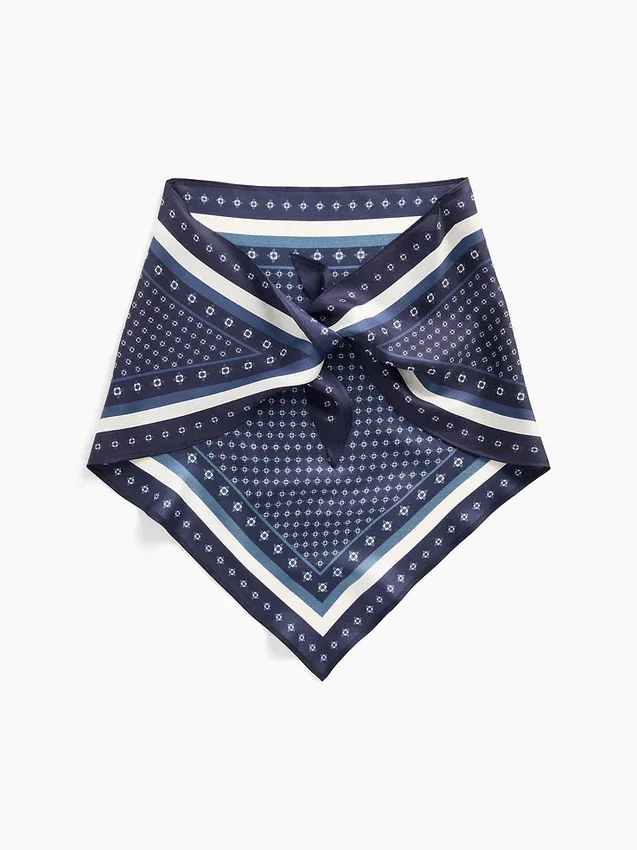100% zijden oversized driehoekige bandana-sjaal
