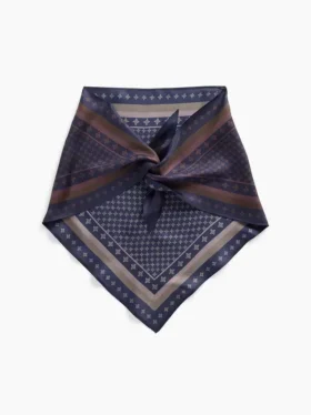 100% zijden oversized driehoekige bandana-sjaal