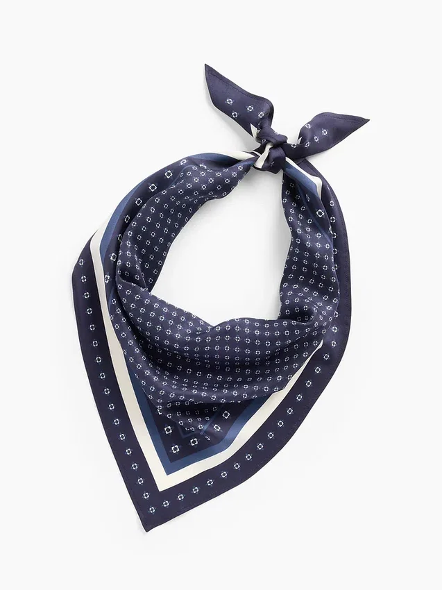 100% zijden oversized driehoekige bandana-sjaal