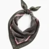 100% zijden oversized driehoekige bandana-sjaal