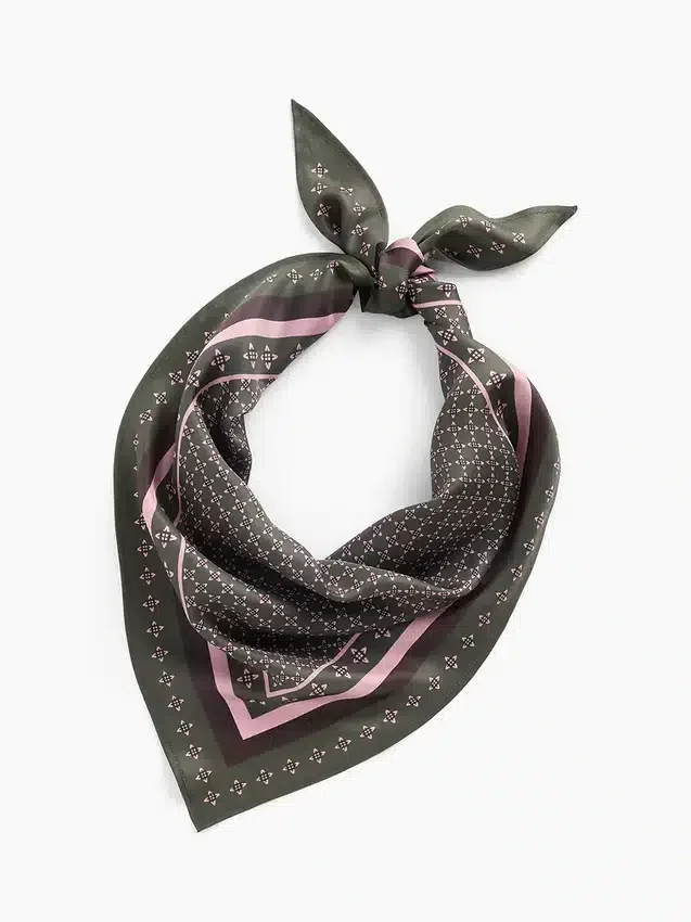 100% zijden oversized driehoekige bandana-sjaal