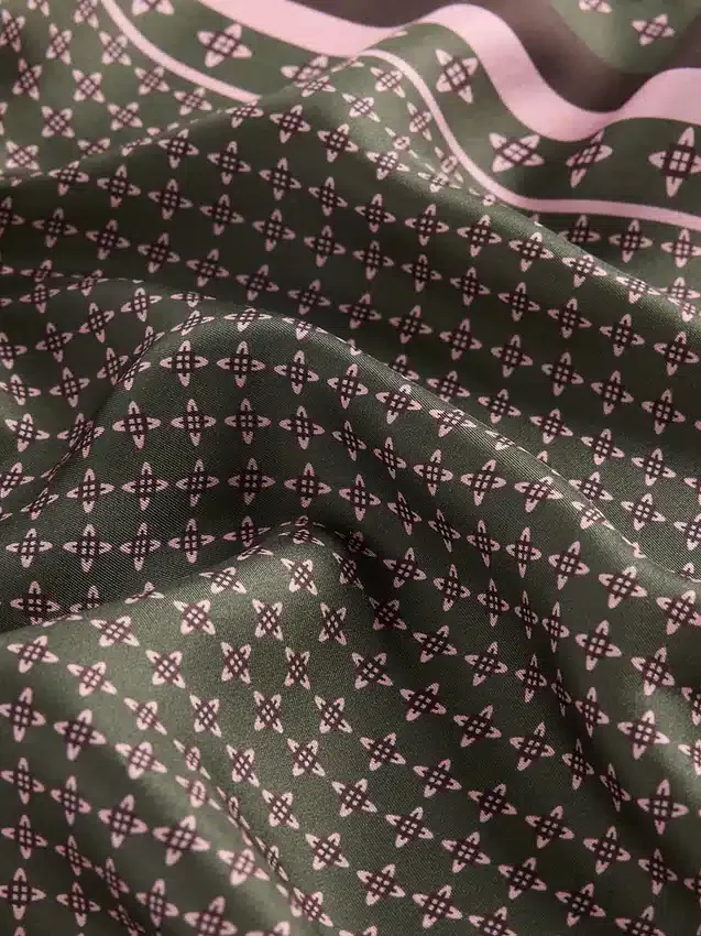 100% zijden oversized driehoekige bandana-sjaal