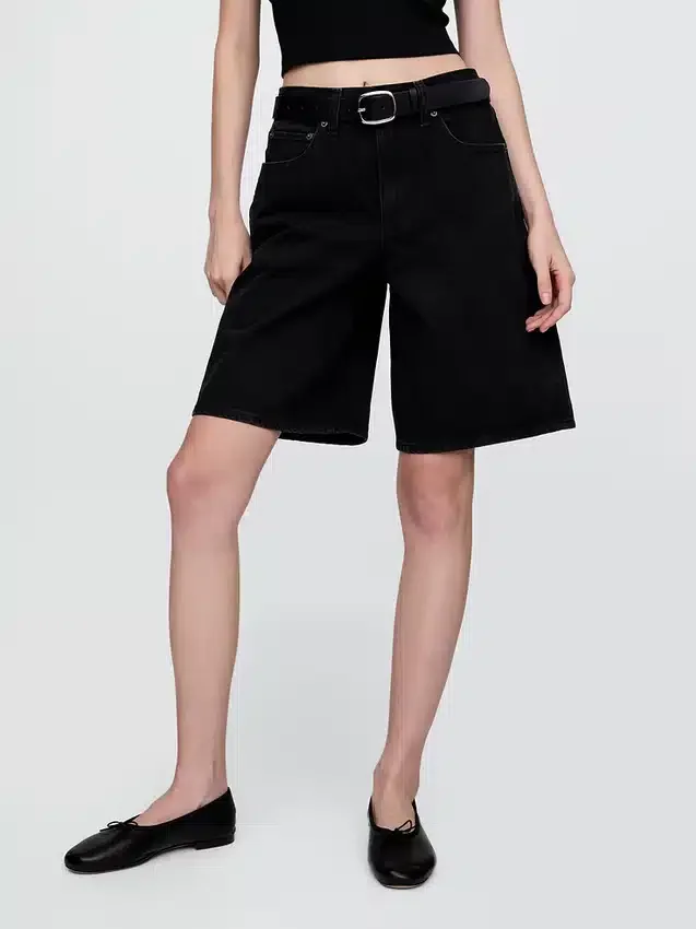 11" Mid-rise lange korte broek van denim