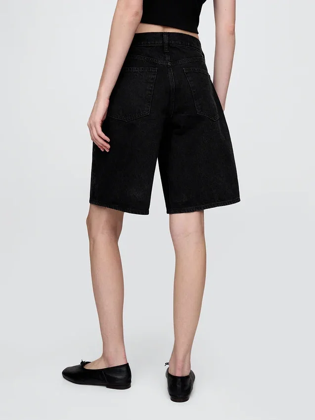 11" Mid-rise lange korte broek van denim