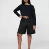 11" Mid-rise lange korte broek van denim