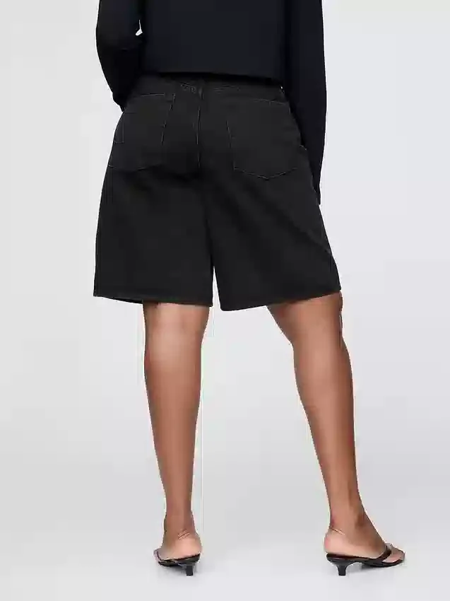 11" Mid-rise lange korte broek van denim