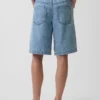 11" Mid Rise Ultrasoft Easy Stripe Longline denimkorte broeken
