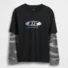 2-in-1 T-shirt met logo voor kinderen