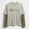 2-in-1 T-shirt met logo voor kinderen