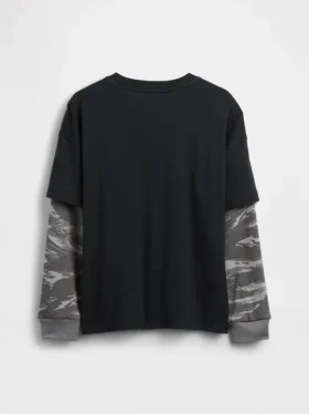 2-in-1 T-shirt met logo voor kinderen