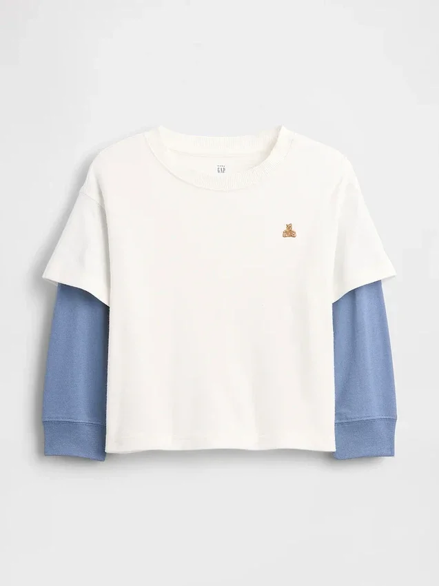 2-in-1 T-shirt van zwaar katoen voor Baby & Peuter