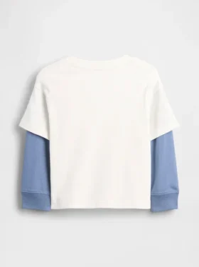 2-in-1 T-shirt van zwaar katoen voor Baby & Peuter