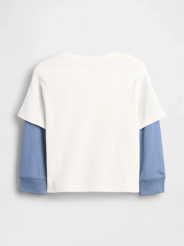 2-in-1 T-shirt van zwaar katoen voor Baby & Peuter