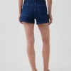 3,5" hoge taille, relaxte rechte korte broek in matrozenstijl