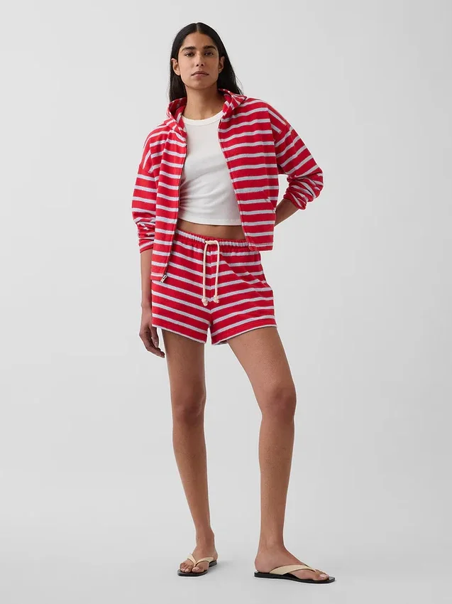 3,5" Relaxte, comfortabele korte broek van badstof