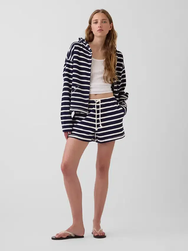 3,5" Relaxte, comfortabele korte broek van badstof